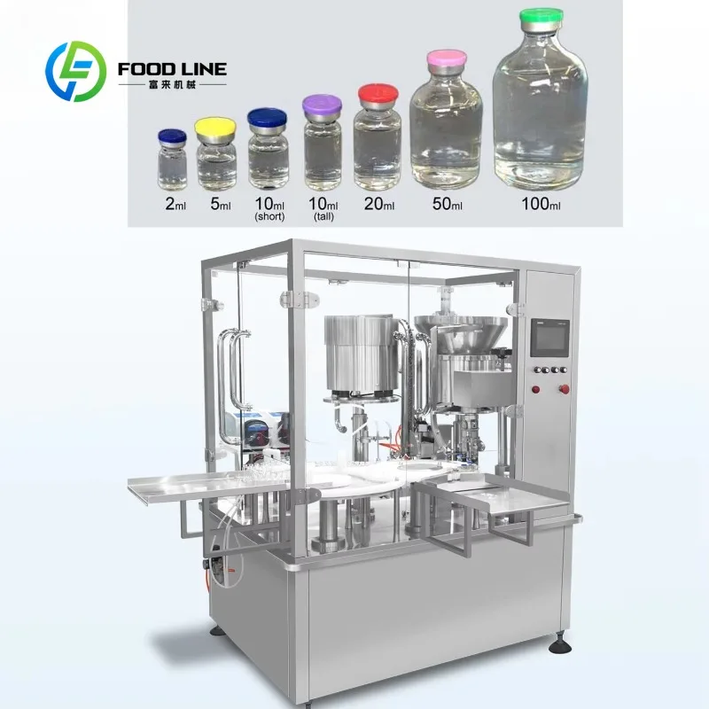 Custom Made Automatic Small Scale  Glass Bottle Vial Filling Machine Glass Bottle Filling Capping Machine