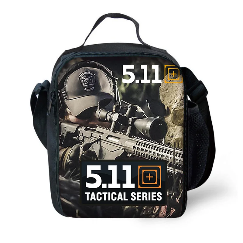 Tactical Criança Isolada Saco de Grande Capacidade, Refrigerador Térmico Reutilizável, Lancheira para Estudante, Piquenique ao ar livre, Menino e Menina, 5.11