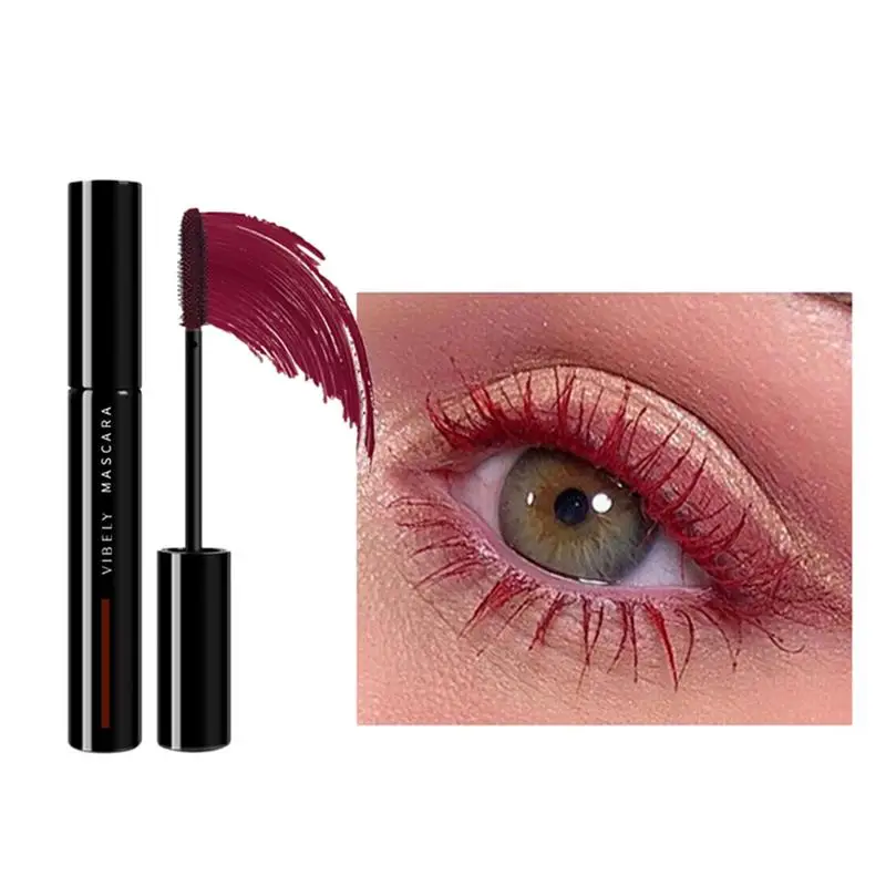 5 Kleuren Mascara Waterdichte Snelle Droge Wimpers Krullen Extensie Make-Up Wimpers Blauw Rood Greengoud Inkt Mascara