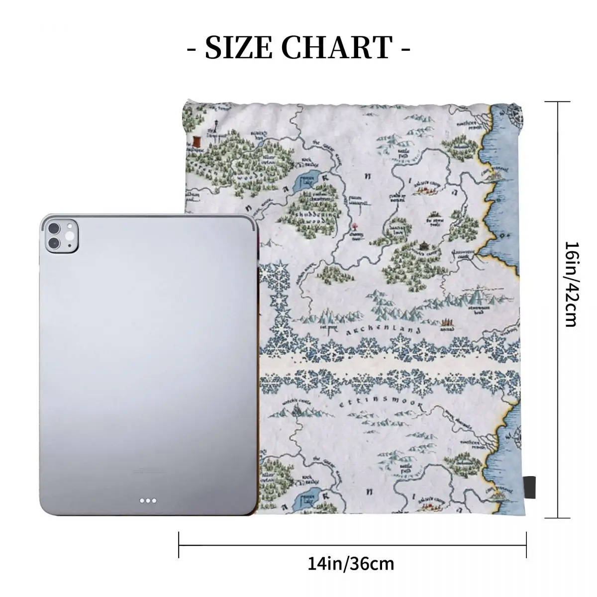 Narnia Map - Chronicles Of Narnia Backpacks Drawstring Bags Drawstring Bundle Pocket Storage Bag Book Bags For Man Woman School