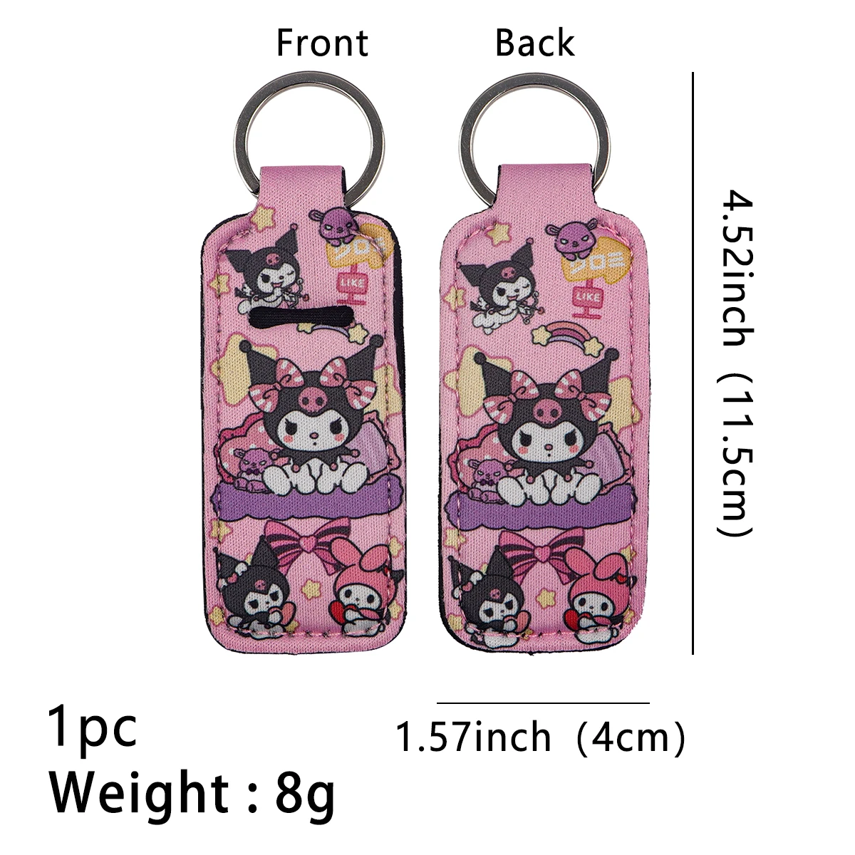 Lovely Cartoon Animals Clip On Lipstick Holder Keychain Key Chain Lip Balm Lipsticks Keyrings Bag Accessories Jewelry