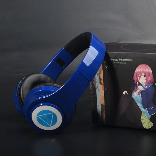 Imagen 2 del producto Miku Nakano Sanjiu Cosplay auriculares inalámbricos compatibles con Bluetooth 5,0 auriculares estéreo de Anime con micrófono para teléfono móvil