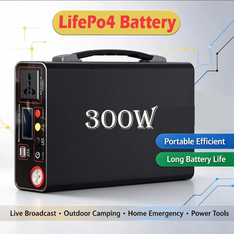 New Original 300W Outdoor Mobile Power Supply 220V 90000mAh High Capacity Long Battery Portable Family Camping LifePo4 Backup