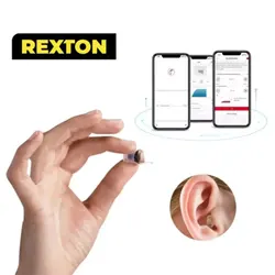 Rexton Inox Super Invisible Hearing Aids CIC ITC Digital Ear Sound Amplifier App Adjustable For Mild to Moderate Deafness
