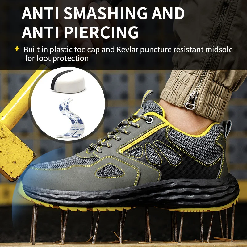 Insulated 6KV Shoes Men Work Sneakers Composite Toe Anti-smash Safety Shoes Men Puncture-Proof work Boots Indestructible Shoes