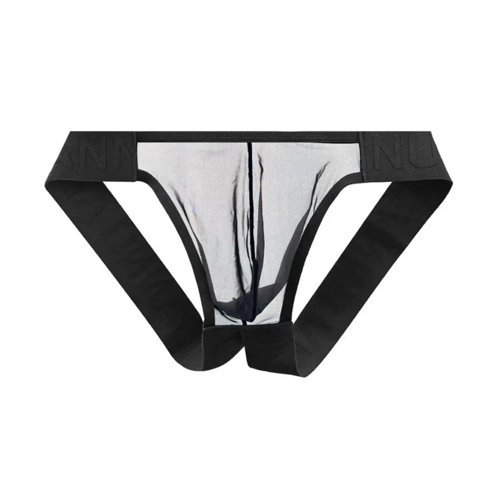 

Men Low-rise Briefs Solid Color Men Briefs Men's Low Waist Sexy Thongs Breathable Mesh Yarn Splicing Briefs Ultra for Comfort