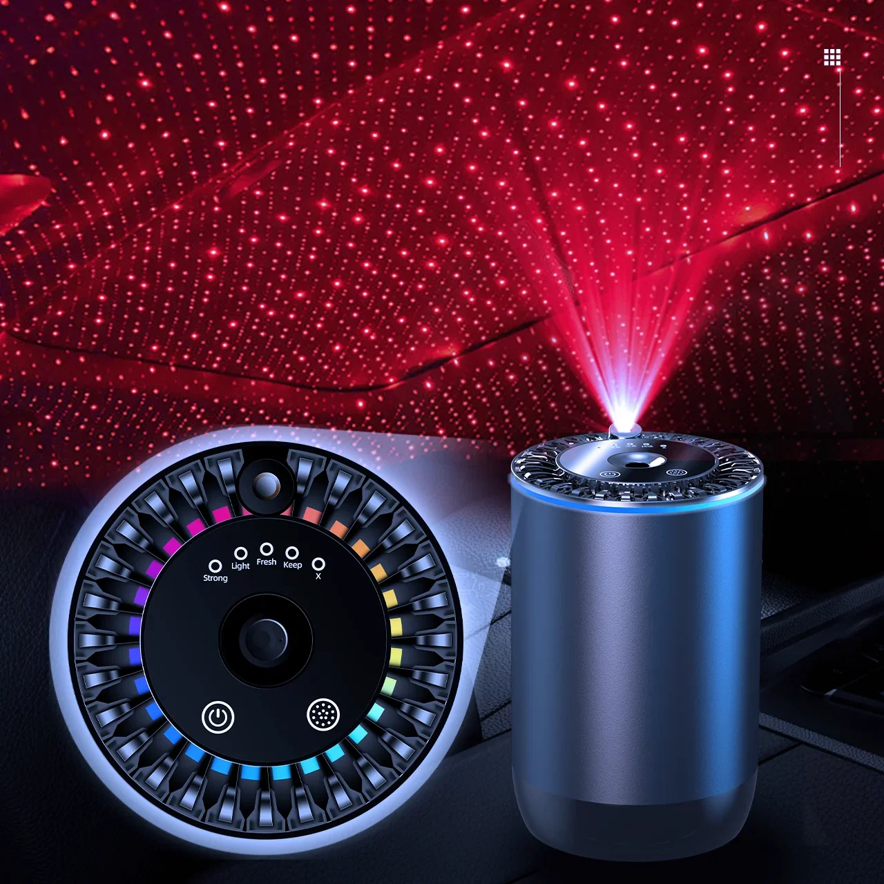 

Smart Car Air Freshener, Car Fresheners Diffuser Long Lasting 6 Months with RGB Lights and Star Lights, 3 Mode Adjustable