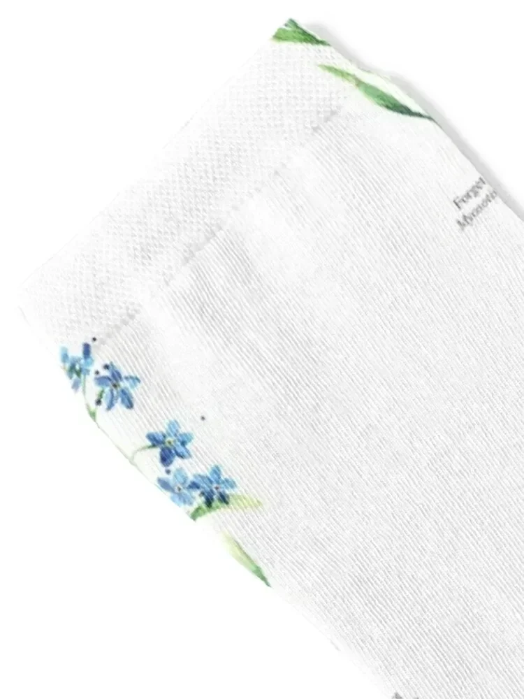 Forget-Me-Not - Myosotis Sylvatica Socks FASHION sheer funny gift Mens Socks Women's