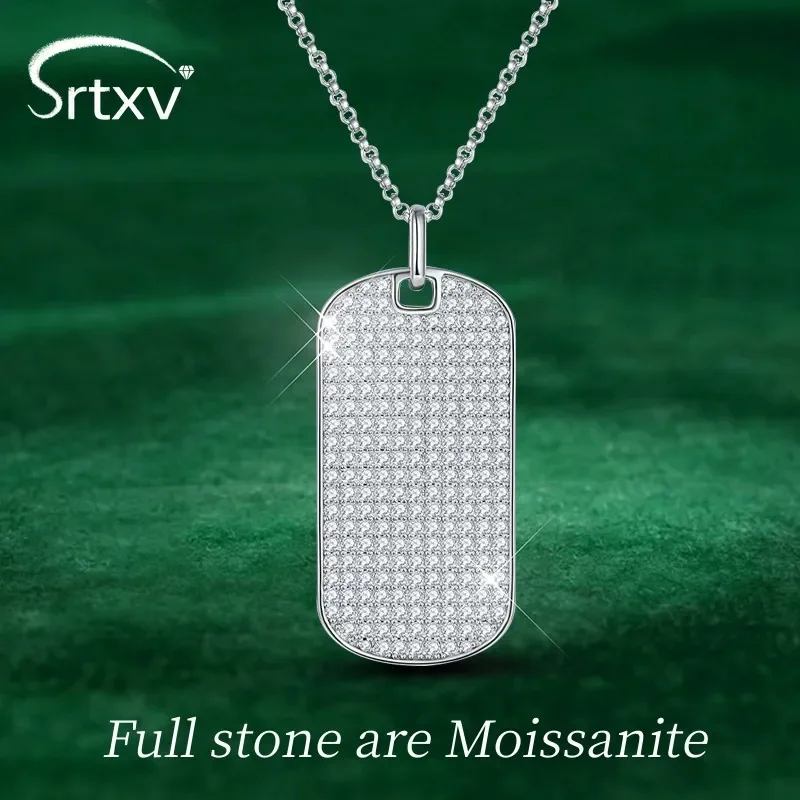 

Full Real Moissanite Pendant Necklace For Women Men 4.2cttw Lab Diamond 925 Sterling Silver Hip Hop Necklace Birthday Party Gift