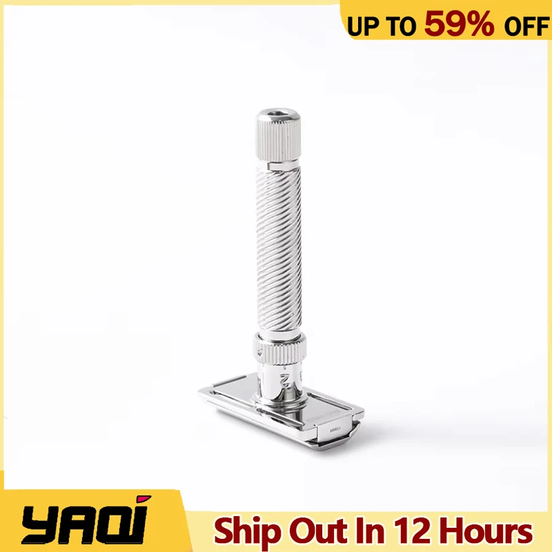 Yaqi Ultima Slope Stainless Steel Adjustable Slant Head Mens High Quality Safety Razor With 12mm Diameter And 77mm Handle Length