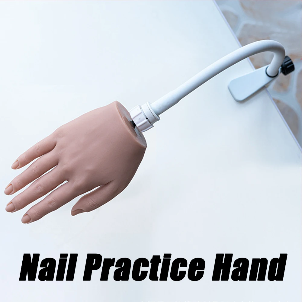 

Silicone Simulation Hand Female Fake Hand Model for Jewelry Display Tattoo Training Practice Art Sketch with Nails