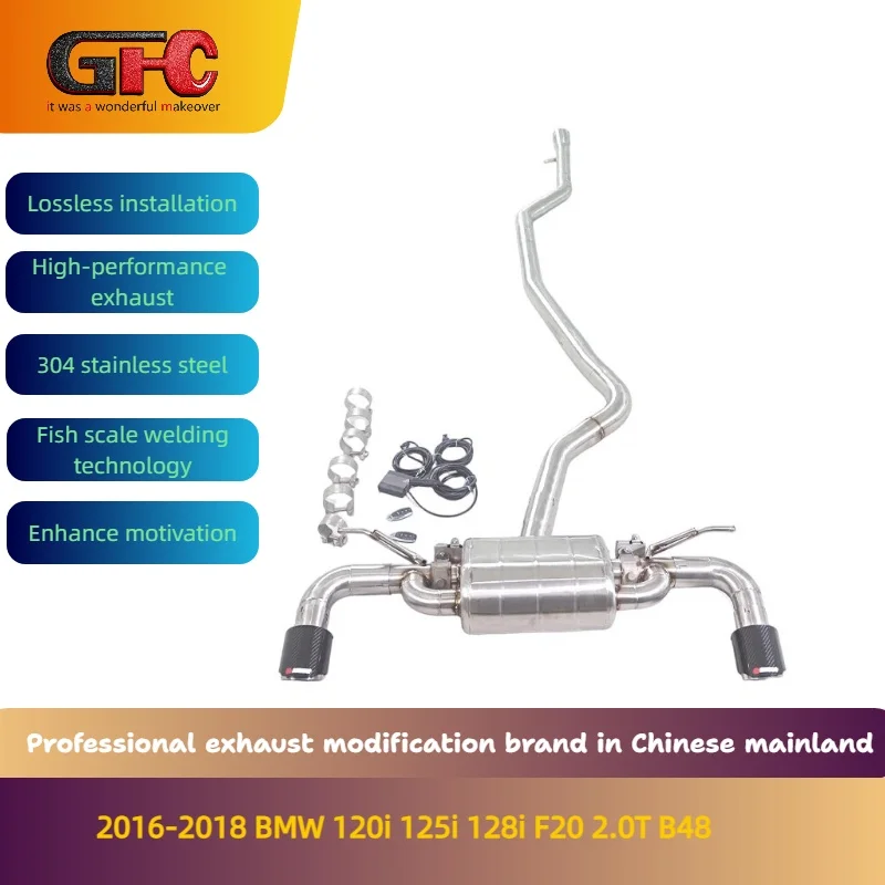 

GFC sport exhaust brand design for 2016-2018 BMW120i 125i 128i F20 2.0T B48 catback variable valve exhaust with muffler and tips