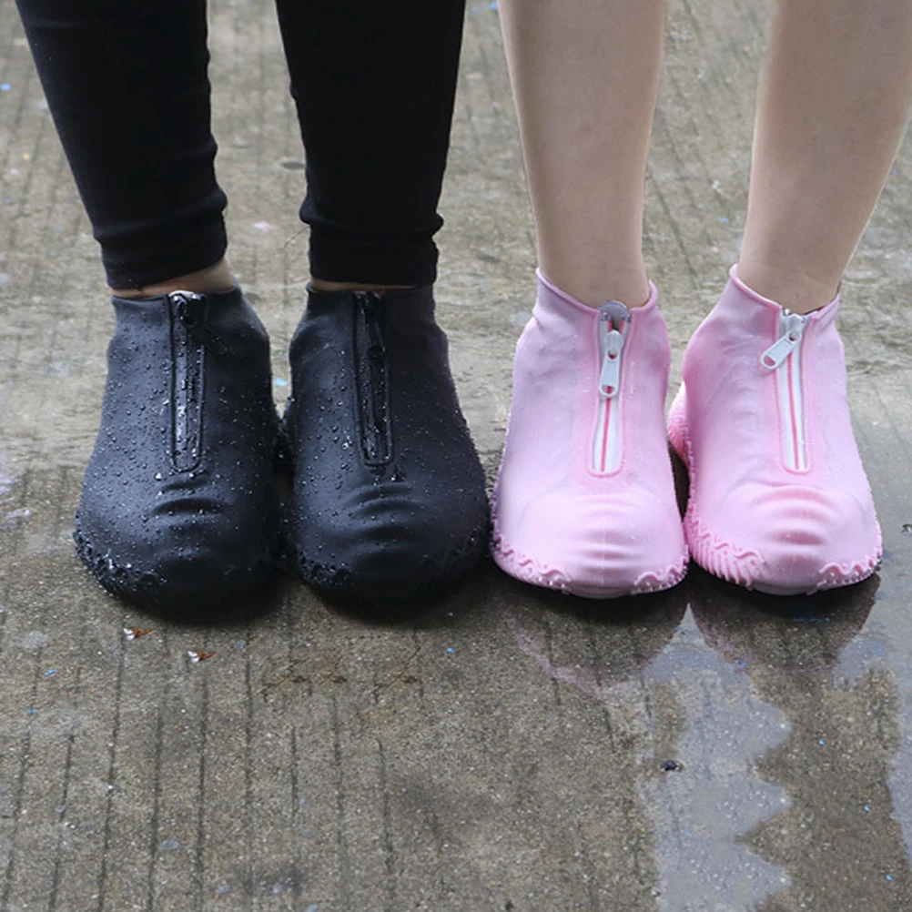 

1Pair Waterproof Shoes Cover Silicone Anti-Skid Rain Boots Cover Size S Black Outdoor Accessories Outdoor Accessories