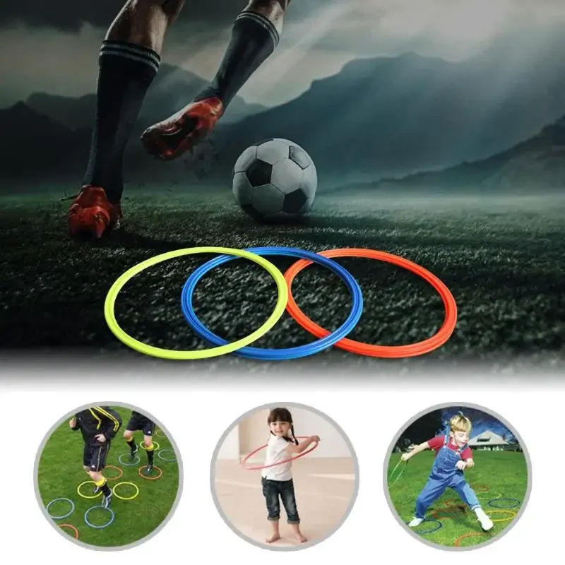 Hit Color Durable Agility Training Rings Set - 5x Football Soccer Speed & Agility Training Equipment (30cm 40cm Dia)