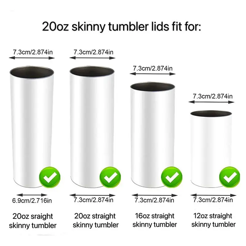 AC23-Skinny Tumbler Replacement Lids 10 Pack, Plastic Splash Resistant Lids Covers Spill Proof For Skinny Tumbler Lid 20 Oz Dura