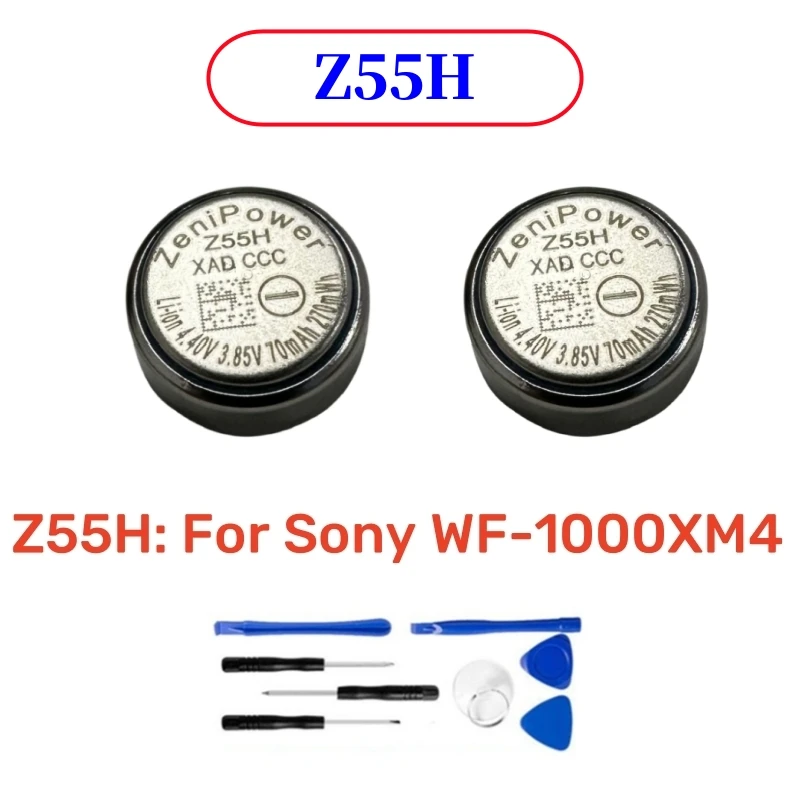 2pcs/lot Z55 New Battery For Sony WF-1000XM3 , Z55H For WF-1000XM4 WF-SP900/SP700N /1000X WI-SP600N , Z55FH For WF-1000XM5