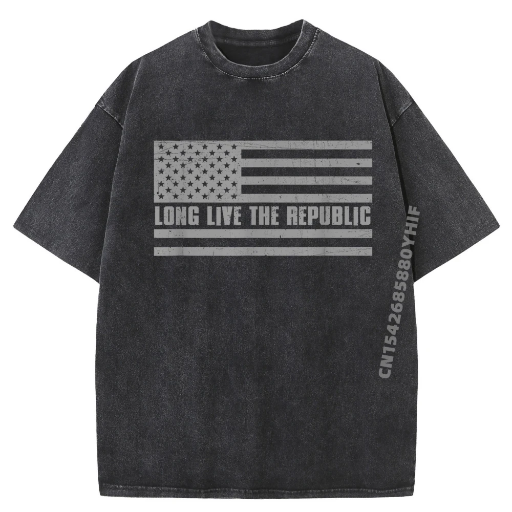 

Long Live The Republic Patriotic Loyal Democratic Principled Funny Shirt Luxury Brand T Shirts Outdoor Washed Clothes