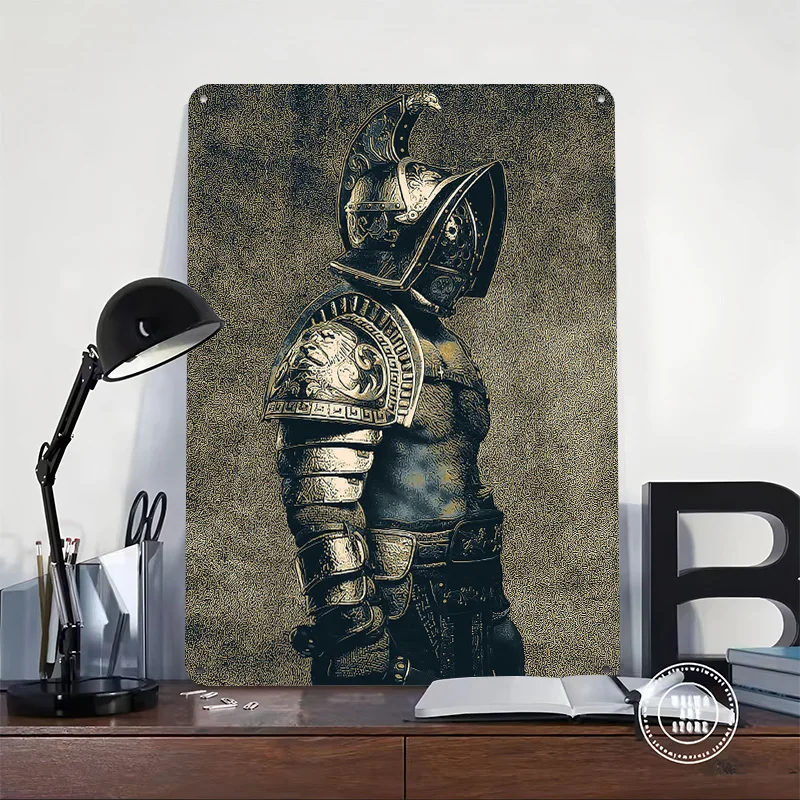 Game Gladiator Art Tin Poster Customized Retro Wall Art Vintage Metal Signs for Room Home and Decoration Gaming Wand Deko Decor