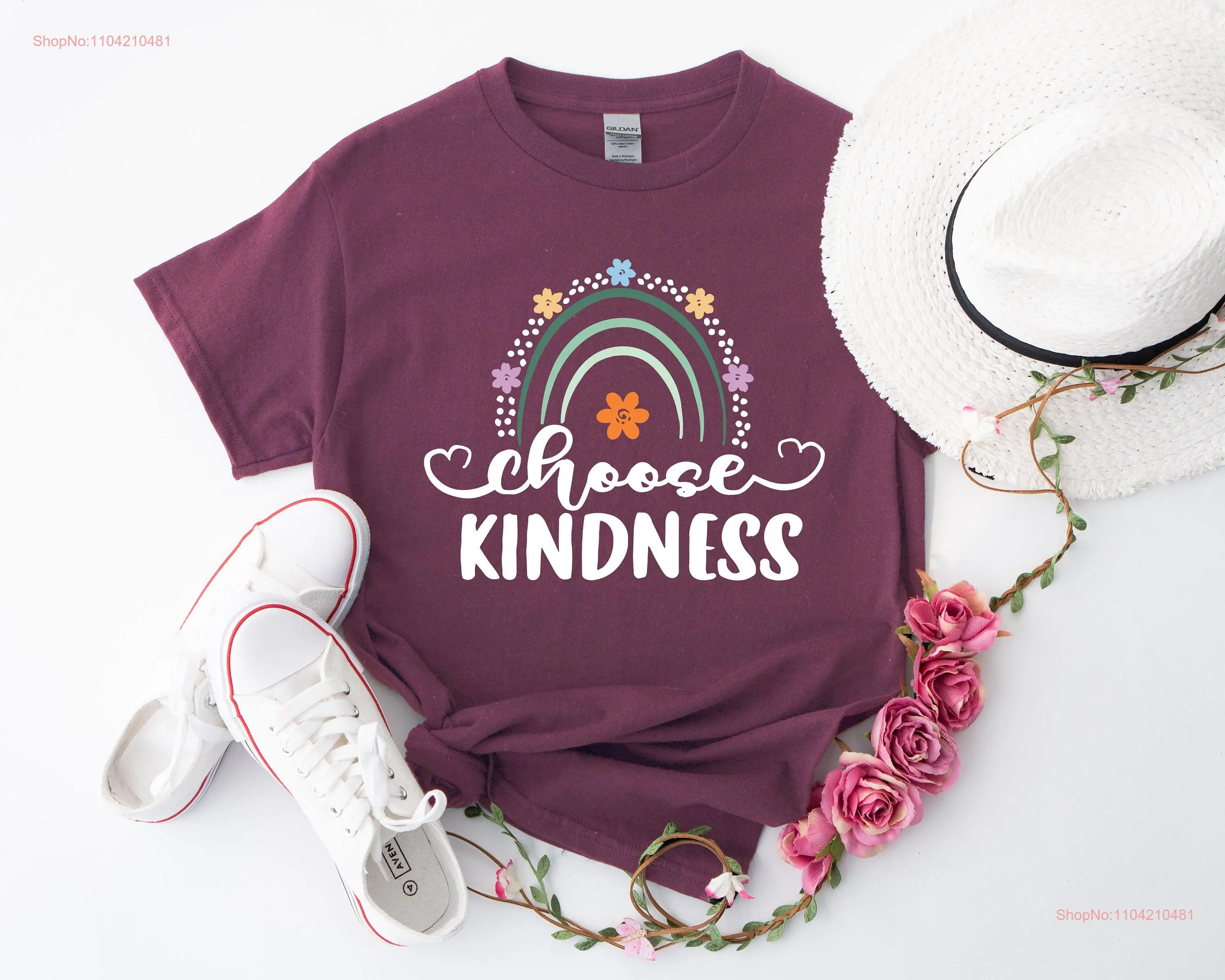 

Choose Kindness T shirt Inspirational For Teachers Positive Vibes long or short sleeves