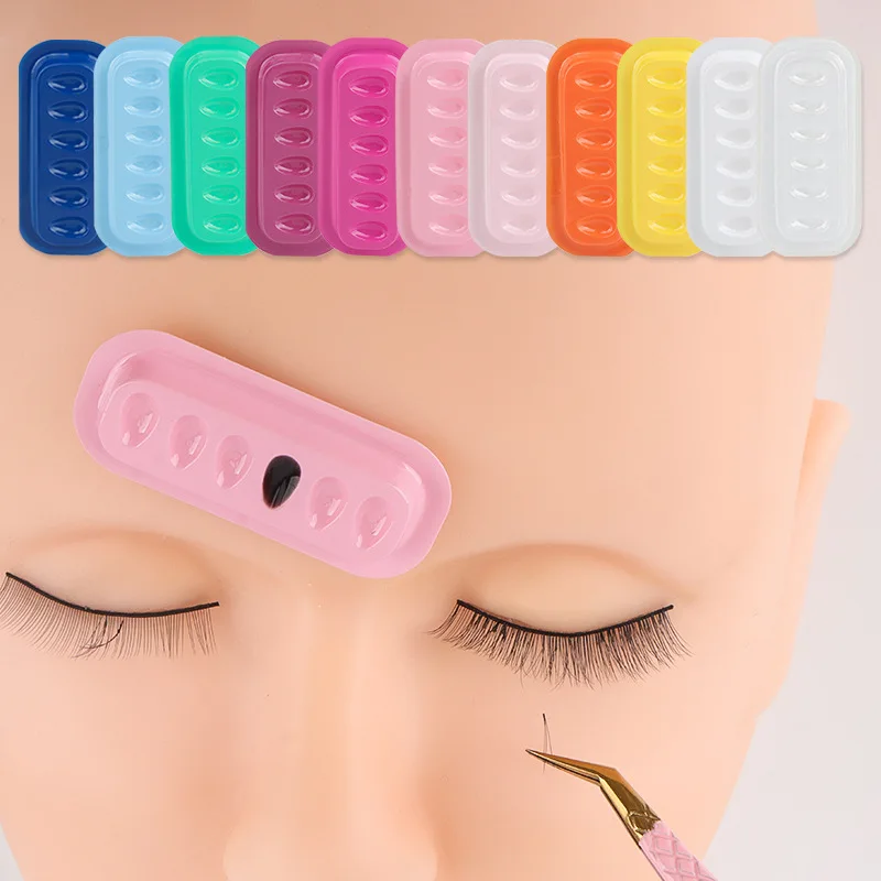 100PCS Self Adhering Eyelash Extension Lash Glue Tray Wells Fan Maker Private Label Available
