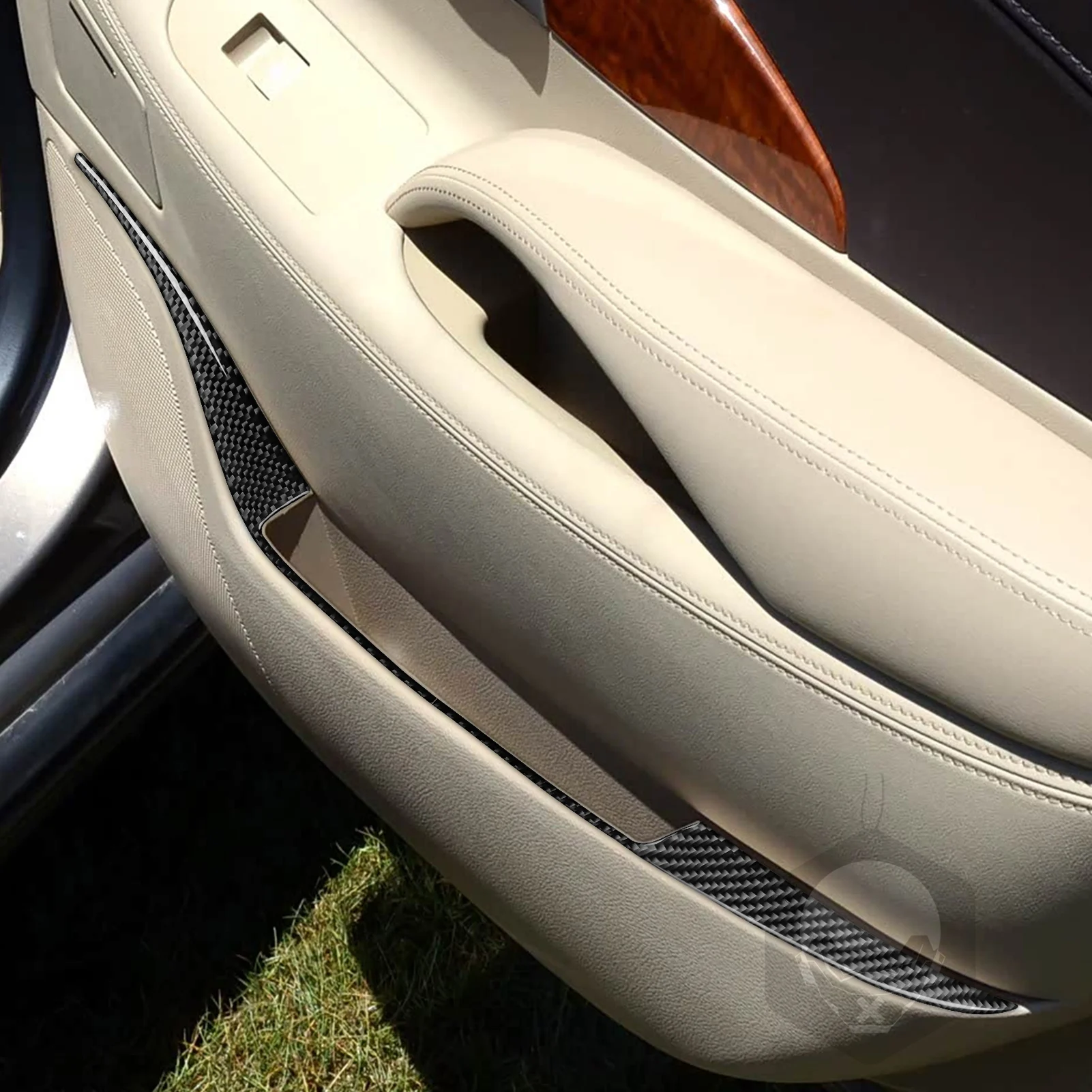For Buick LaCrosse CX CXL CXS 2010 2011 2012 2013 Flexible Real Carbon Fiber 10-Piece Door Storage Panel Overlay Trim Set