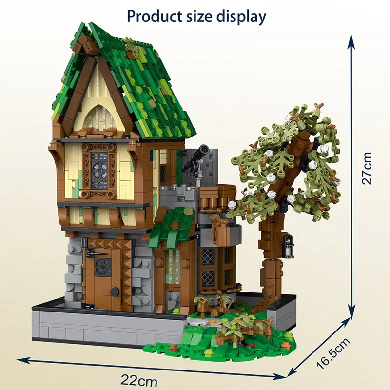 Moc Street View Middeleeuwse Smidse Taverne Bouwpakketten Met Led City Architecture Constructie Bakstenen Speelgoed Voor Kinderen