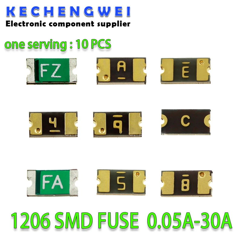 A One Time Positive Disconnect SMD Restore Fuse 1206 3216 0.5A 1A 1.5A 2A 2.5A 3A 4A 5A 6A 7A 8A 10A 12A 15A 20A 30A Fast Acting