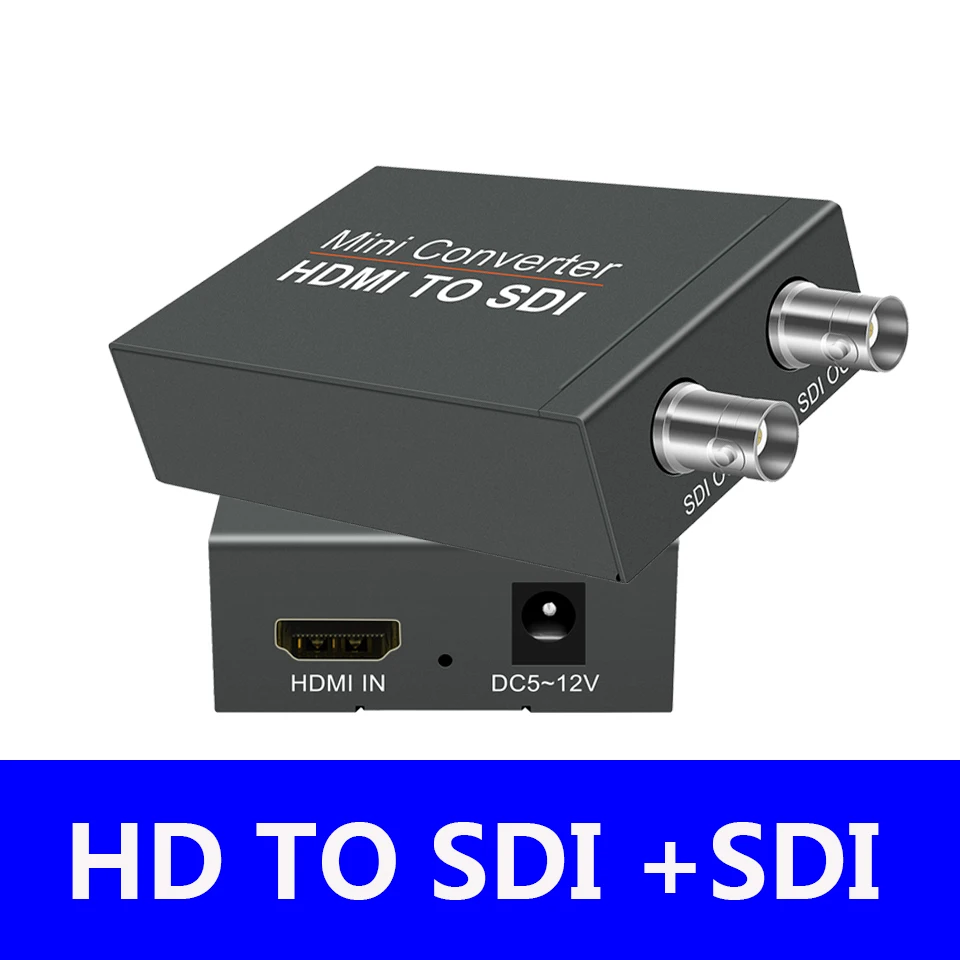 

HDMI-compatible to SDI Mini Converter 1 HDMI in 2 SDI Output Audio Video 3G/SD/HD-SDI Converter Adapter for Dual SDI Monitor