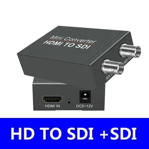 HDMI-compatible to SDI Mini Converter 1 HDMI in 2 SDI Output Audio Video  3G/SD/HD-SDI Converter Adapter for Dual SDI Monitor