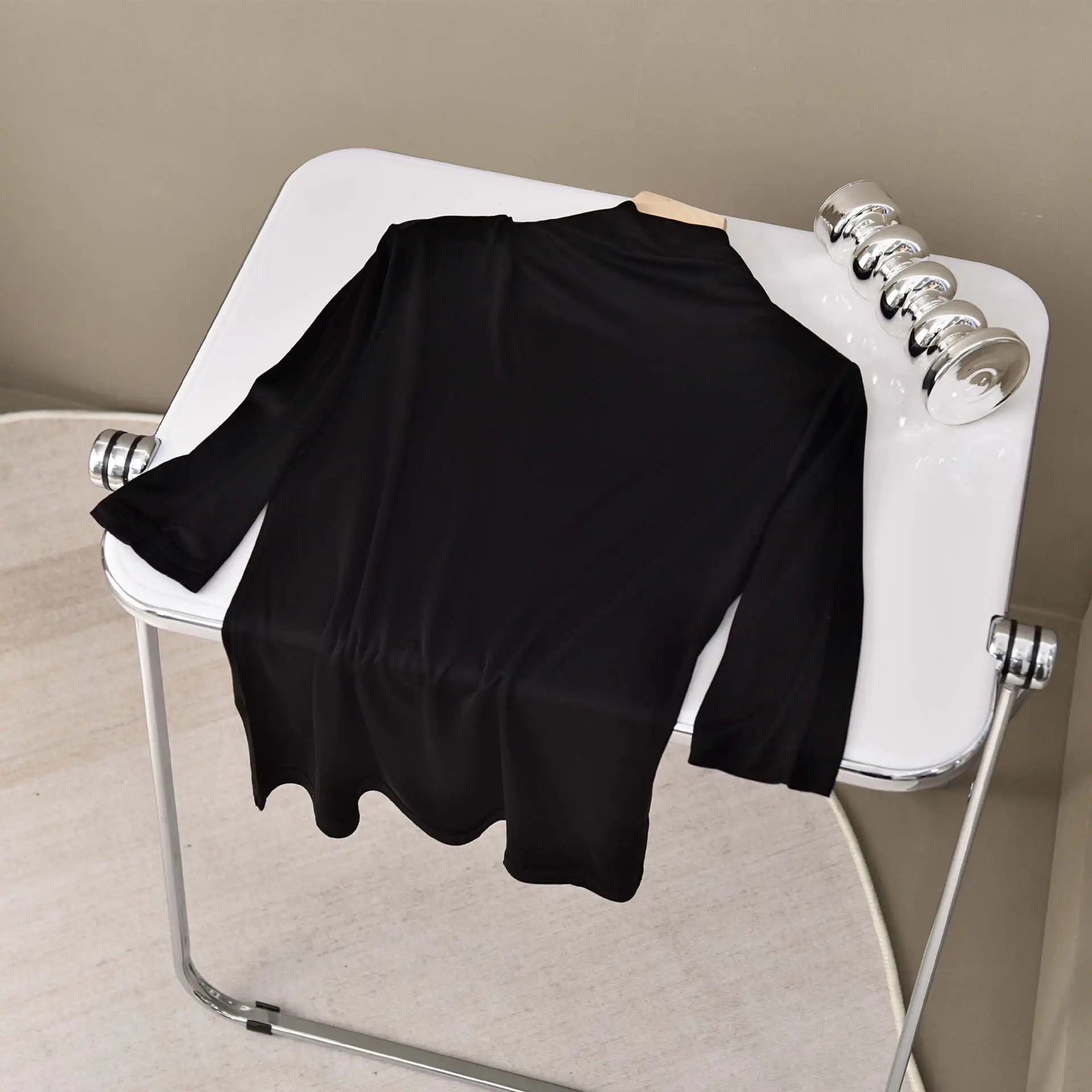 Nouvel été 2025 femmes décontracté hauts demi manches T-Shirt mûrier soie col rond concepteur de luxe marque basique Simple haut