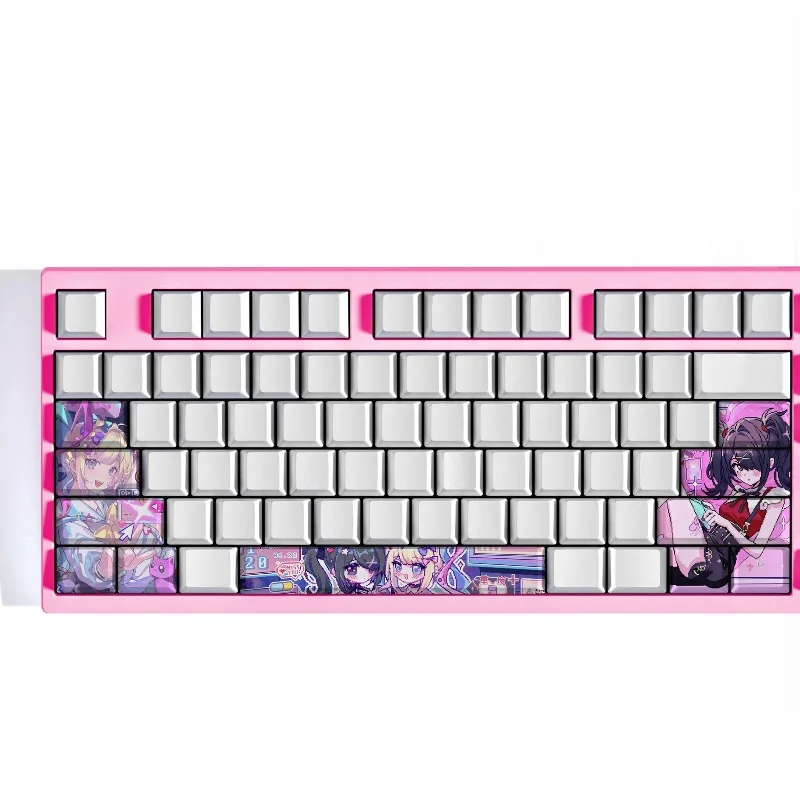 Klawisze Anime dla Streamerów, Klawiatura Mechaniczna, PBT, Personalizowane, Słodkie Klawisze, Akcesoria do Klawiatury PC, Prezenty z Motywami Kreskówkowymi — zdjęcie produktu 2