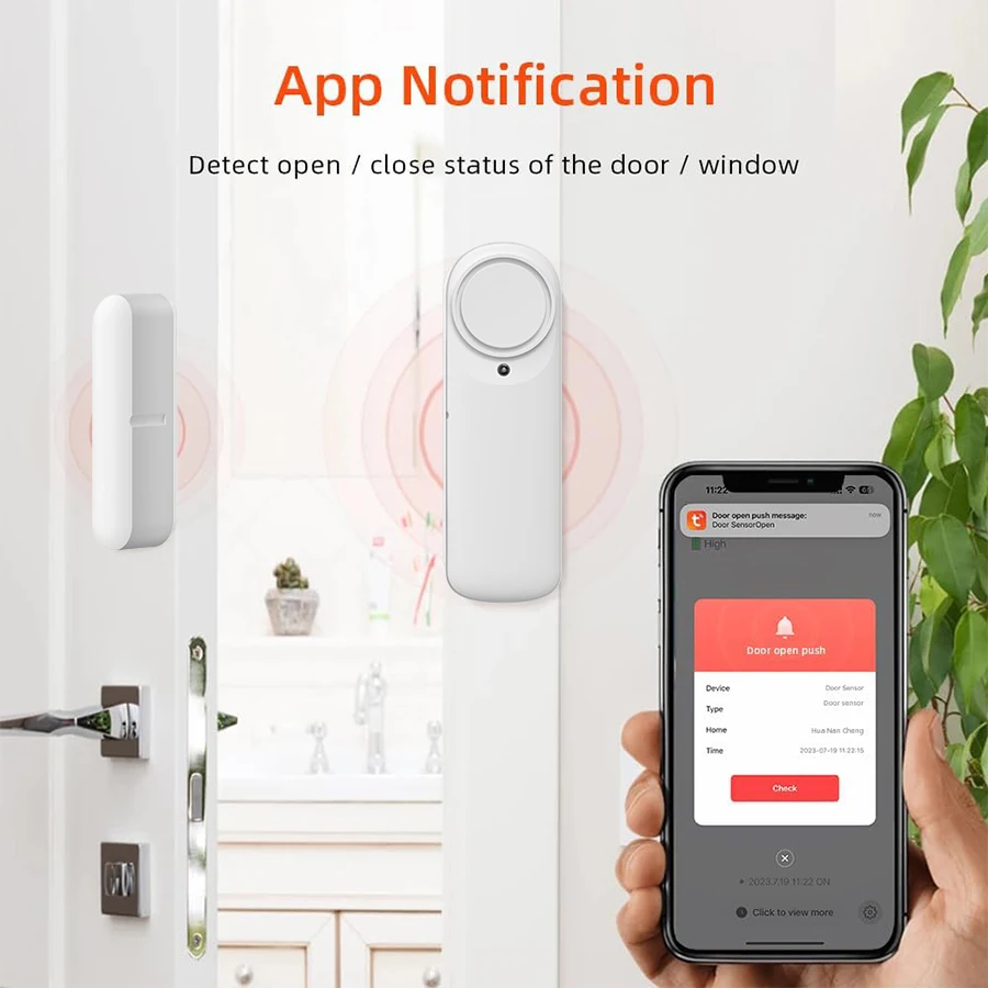 FARYLINK Smart Tür Sensor WiFi 100dB Sound Fenster Sensor Smart Leben Arm Unscharf Tür Sensor APP Alarm Alarm Tür Sensor tuya