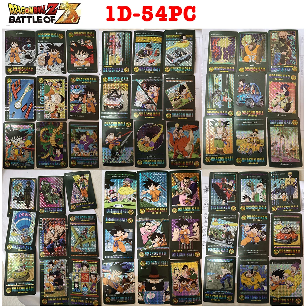 54PC/Set Anime Dragon Ball DIY ACG Torankusu Mai Bulma Title Page Story Boys Play Toys Collectible Cards Christmas Birthday Gift