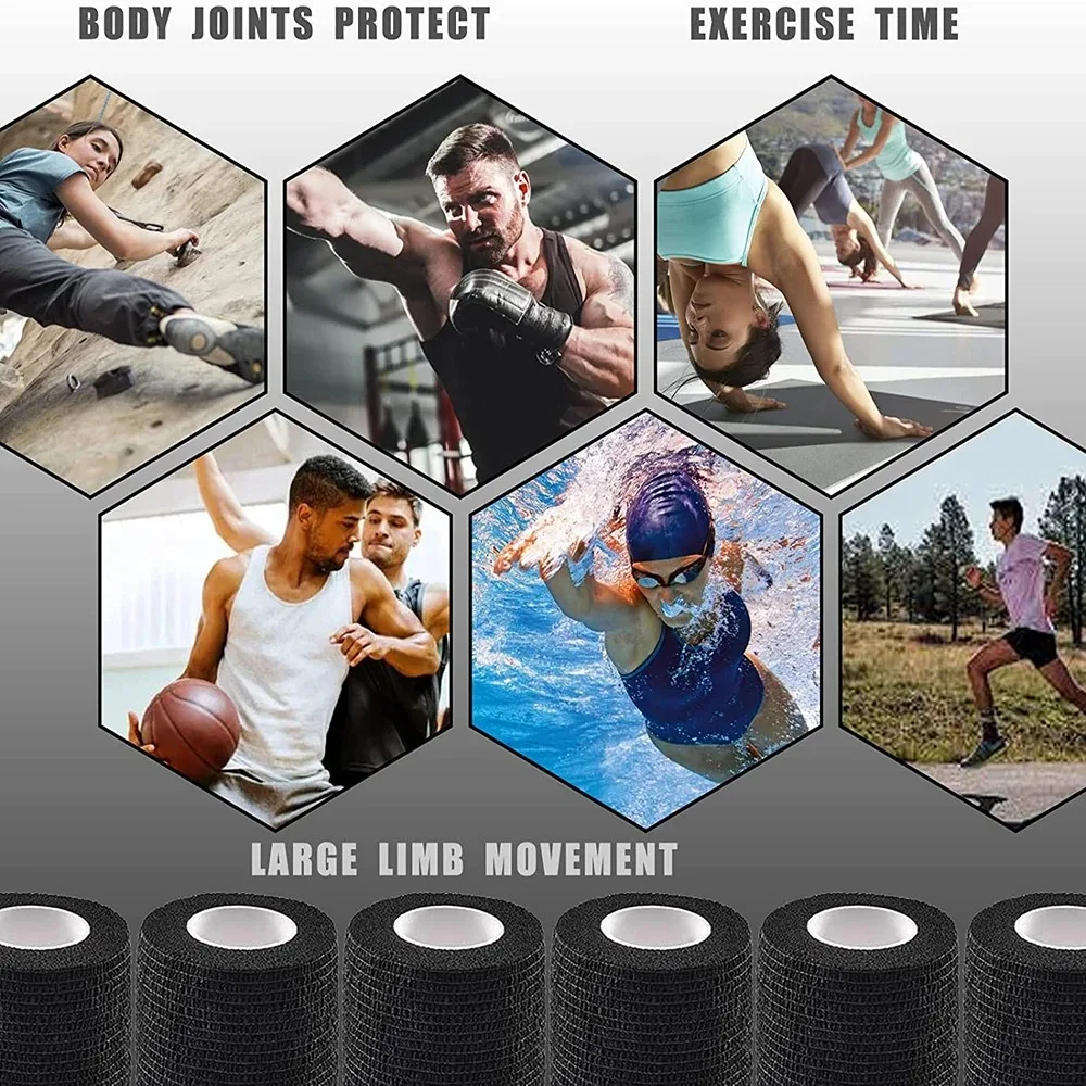 BIGWASP 3.8 سنتيمتر مختلط الوشم غطاء مقبض ضمادة يلتف الأشرطة المتاح ذاتية اللصق إصبع حماية المعصم لقبضة اكسسوارات #3