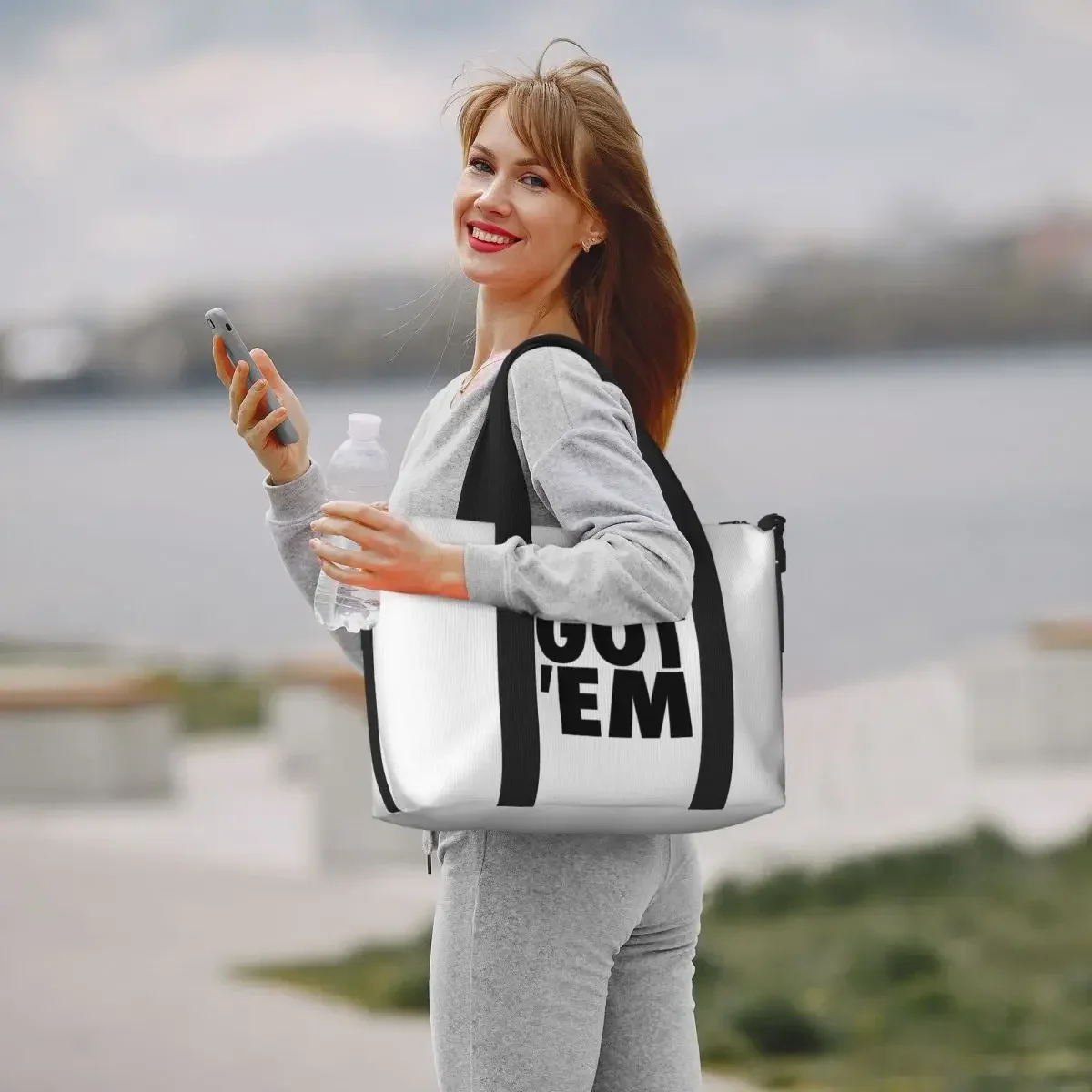 مخصص كبير GOT 'EM حمل حقيبة المرأة التسوق الكتف شاطئ الصالة الرياضية حقيبة السفر