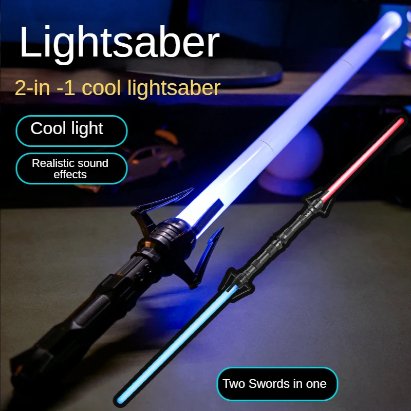 Lightsaber 80cm Dueling RGB Laser Sword Toys Light Saber 7 Color Kids Soundfonts Force FX FOC Blaster Toys Jedi Laser Sword Gift