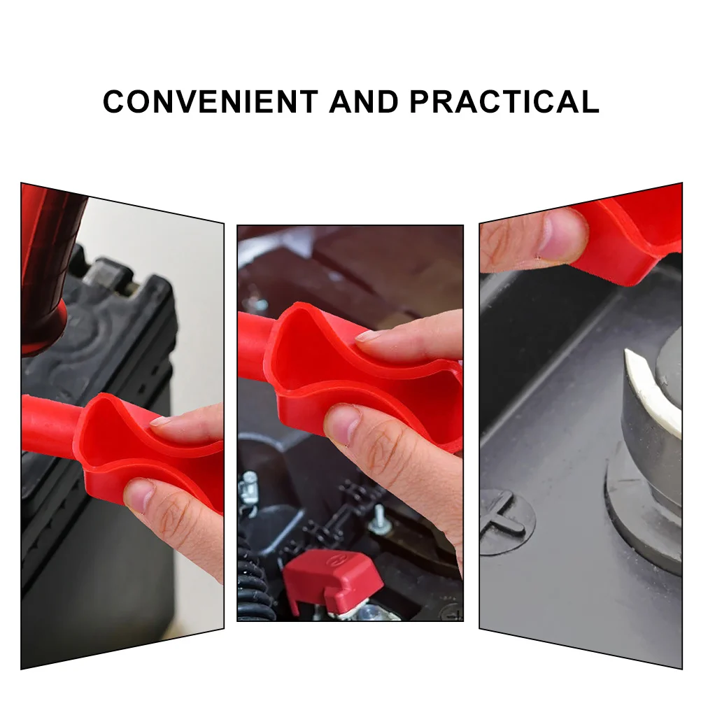 

4Pairs Car Terminal Caps Durable Protector Covers Flexible Fit Safe Stud Protection Rubber Shell