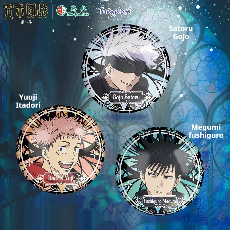 Véritable Jujutsu Kaisen Badge boîte aveugle Anime Jujutsu Kaisen ensemble fer blanc Badge Anime produits périphériques Satoru Gojo Geto Suguru