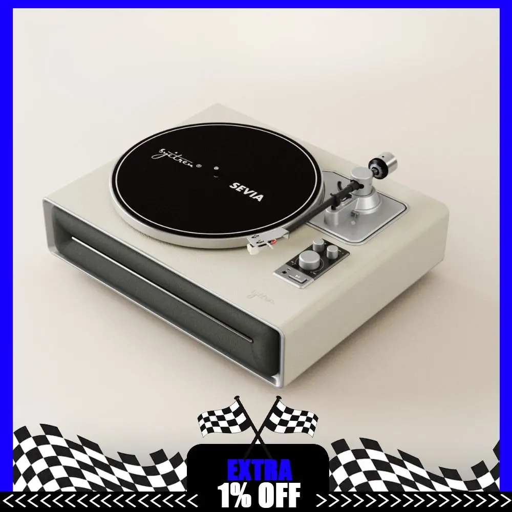 

SYITREN SEVIA Bluetooth Wireless Player Portable Wired Music Player Vinyl Record Player Wall Vintage gramophone Gift