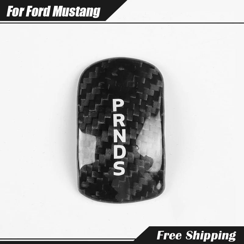 

Carbon Fiber Gear Shift Knob Cover Head Trim Accessories For Ford Mustang 2015 2016 2017 2018 2019 2020 2021 2022 Auto Parts