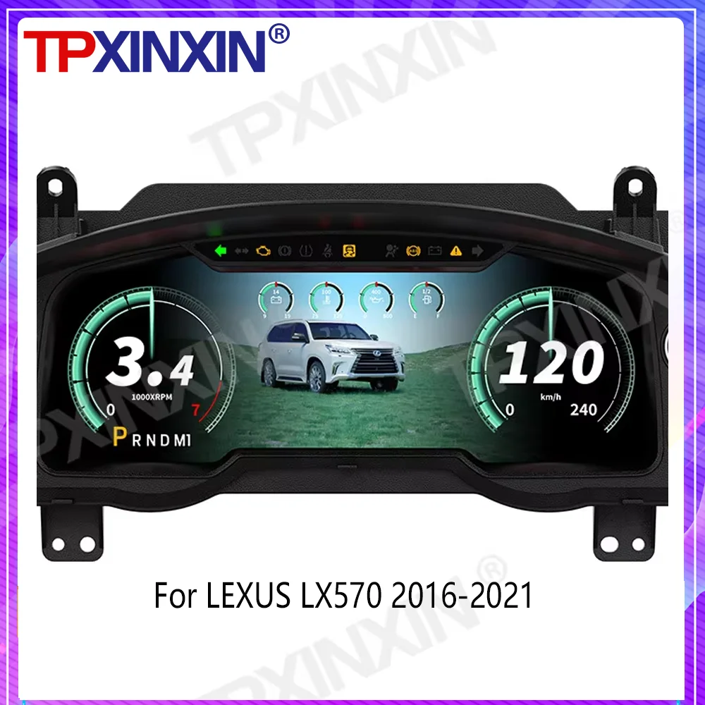 

Автомобильный спидометр, виртуальная приборная панель для LEXUS LX570 2007-2021, спидометр, цифровой кластерный измерительный экран, головное устройство