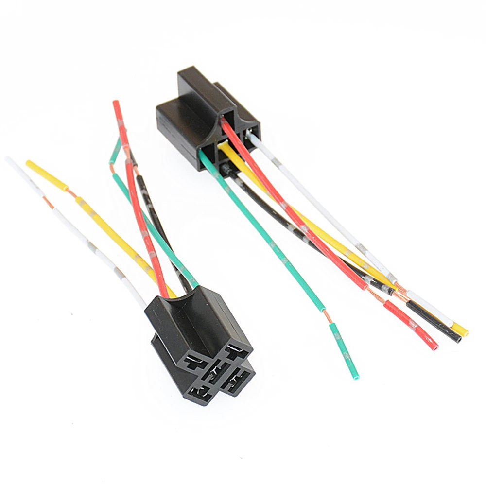 5 Pin Automotive Relay Socket Wiring Harness Connector Plug Bakelite Relay Base For 12V 24V 4 Pin 5 Pin Automotive Relay