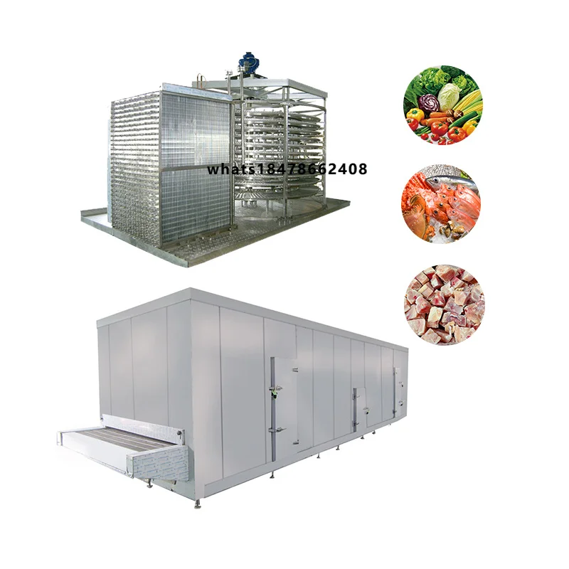 Automated Liquid Nitrogen Iqf Freezer Tunnel Freezer Quick Freeze Machine for