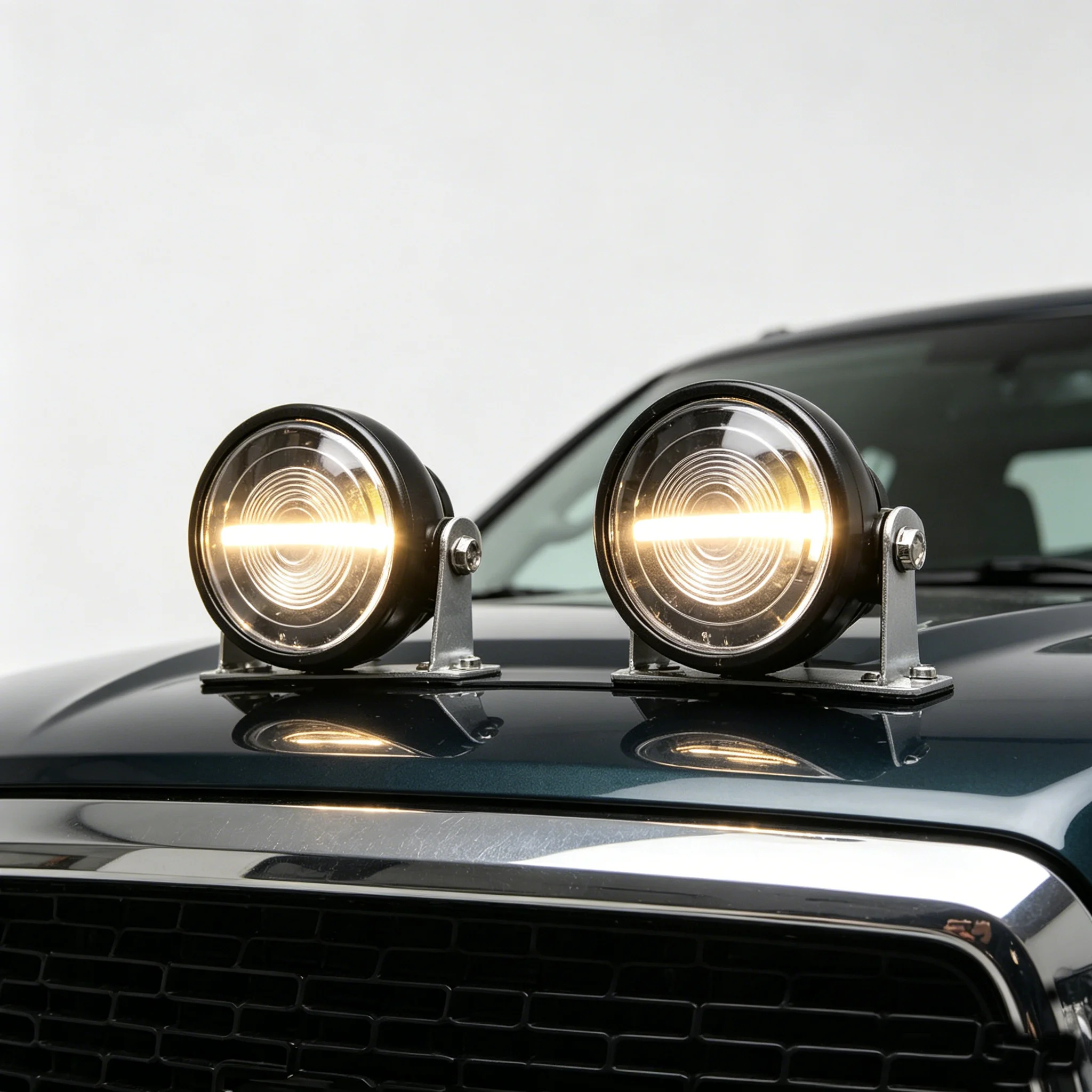 RC 1/14 2pcs LED Searchlight Light Spotlight Lamp for Tamiya Hydraulic Excavator Loader Dump Truck for VOLVO Tipper DIY Parts
