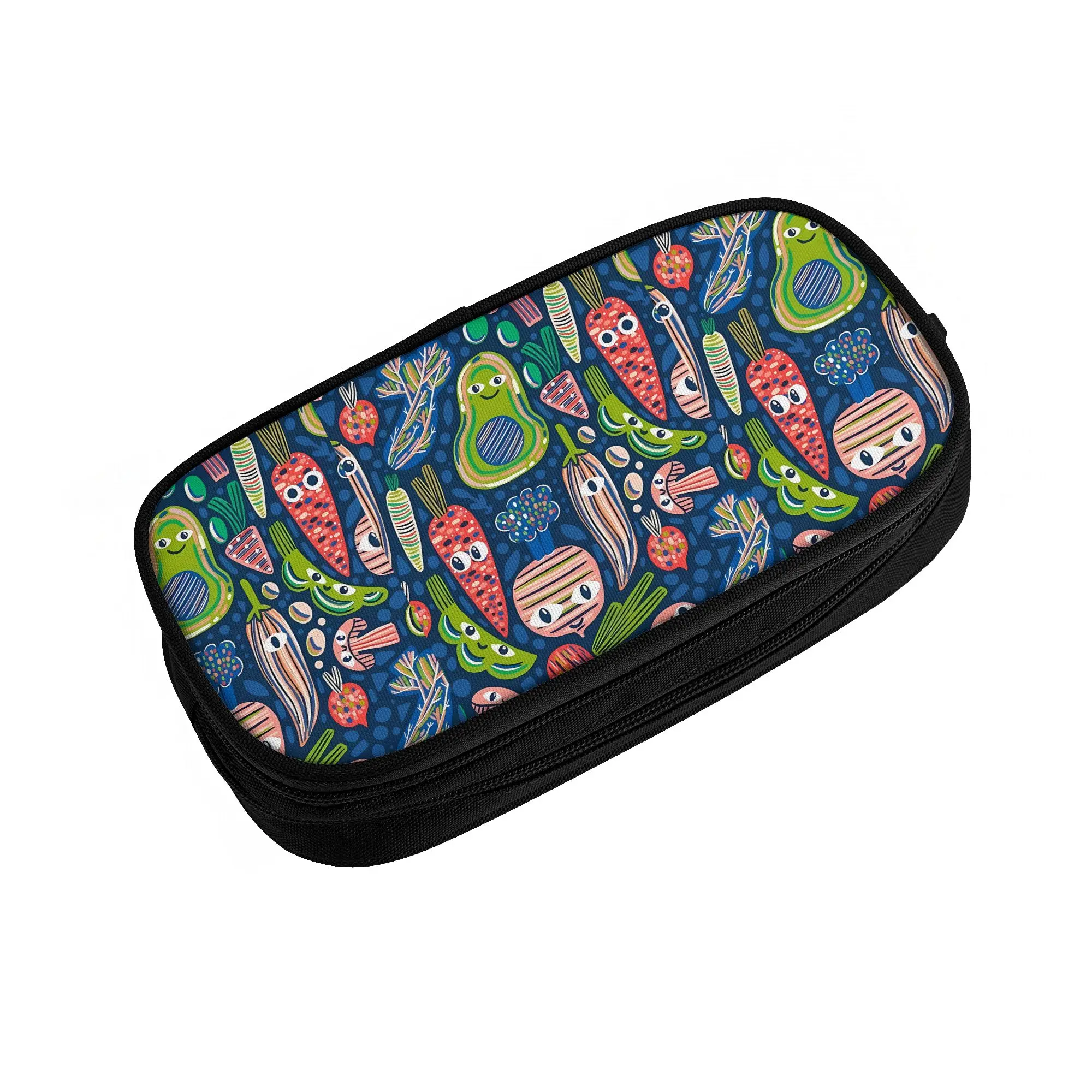 1 piece Lightweight Crazy Fruits And Vegetables Pencil Case Teen Pen Bag Back To School Office Pencil Pouch