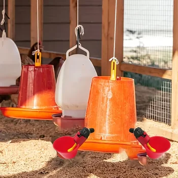 5/10/15 पीस चिकन बटेर हैंगिंग वाटर कप निप्पल ड्रिंकिंग बाउल बर्ड वाटर बाउल ड्रिंकर कप पिछवाड़े के लिए स्वचालित पोल्ट्री 10 best sales चिकन पीने वाला - №3