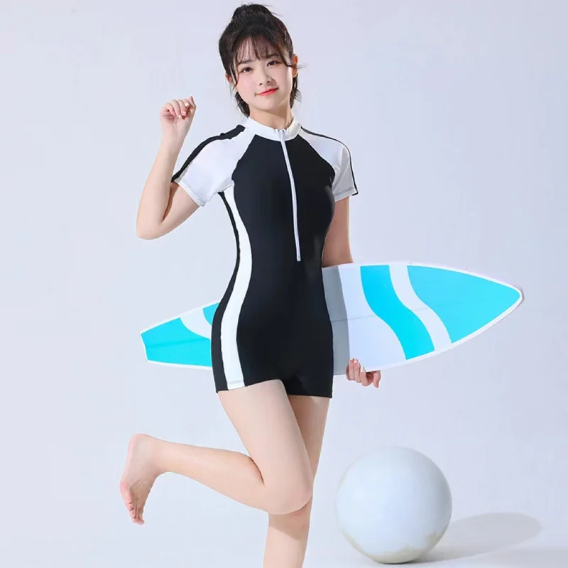 2023 Korean Split Swimsuit Women Students Fresh Fashion Sexy Long-sleeved Thin Swim Trunks Two-piece Hot Spring Bathing Suit