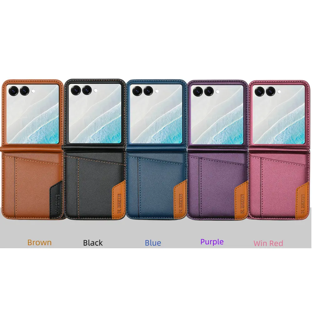 Für Samsung Galaxy Z Flip 8 Flip7 FE Flip-Hülle Leder-Brieftasche Kartenetui Coque Samsung Z Flip 7 Hülle Galaxy ZFlip 6 5 4 3 Magnet-Abdeckung – Detail 8