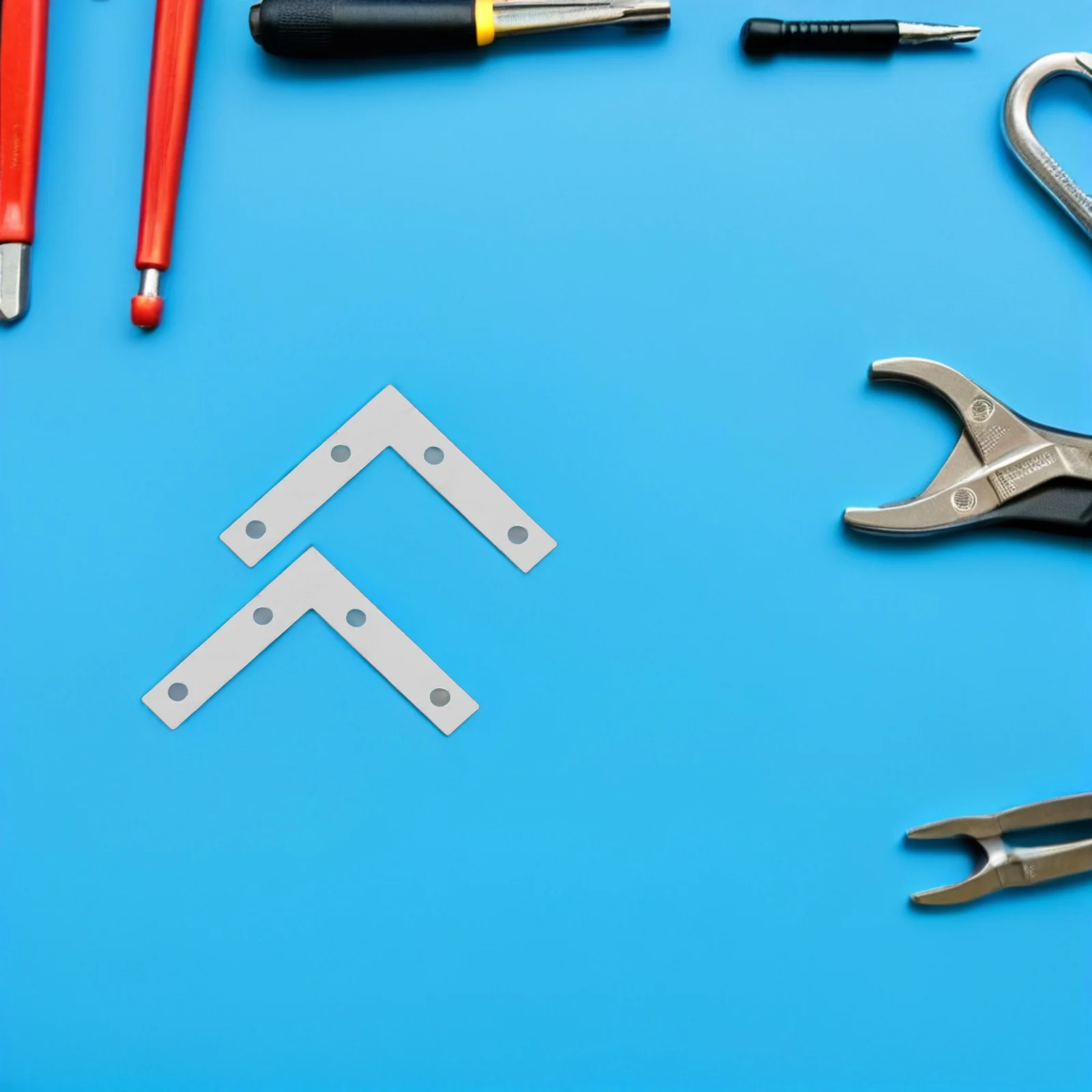 

50pcs L-Shaped Corner Brackets For Picture Frame Reinforcement Metal Frame Connector Bracket Pre-Drilled Industrial Angle Braces