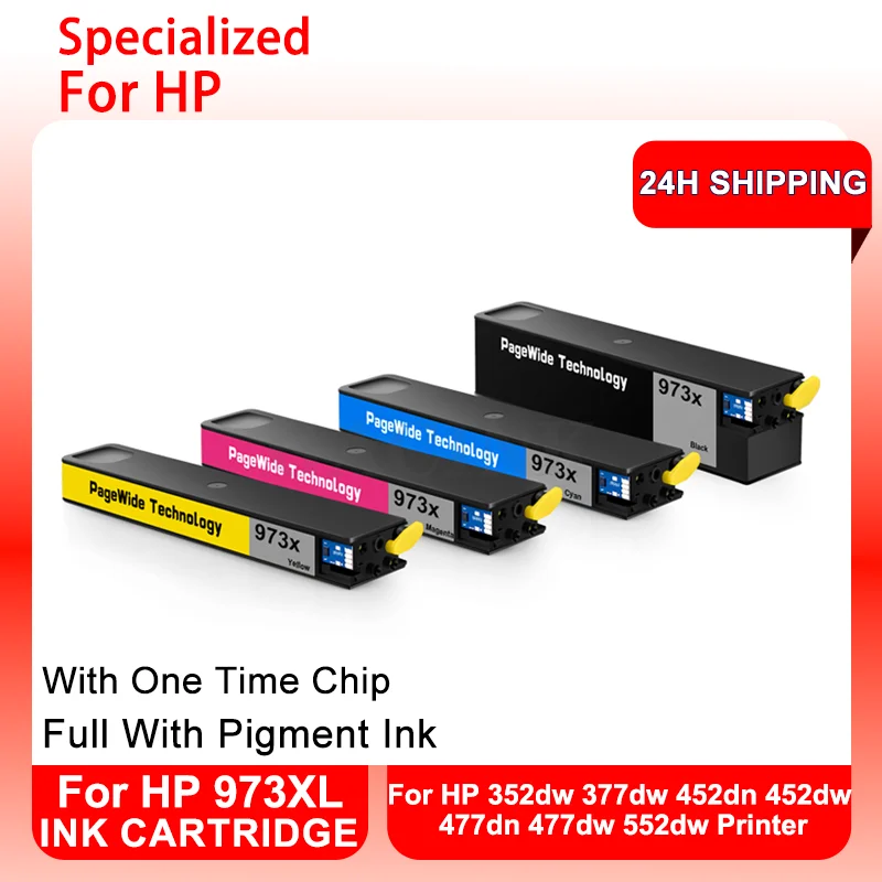 973 973X 973XL Compatible Ink Cartridge With Pigment Ink For HP 352dw 377dw 452dn 452dw 477dn 477dw 552dw Printer